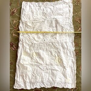 ⚜️ Discolored KING Battenburg Appliqué Cotton Pillowcase NPLVC Envelope Back